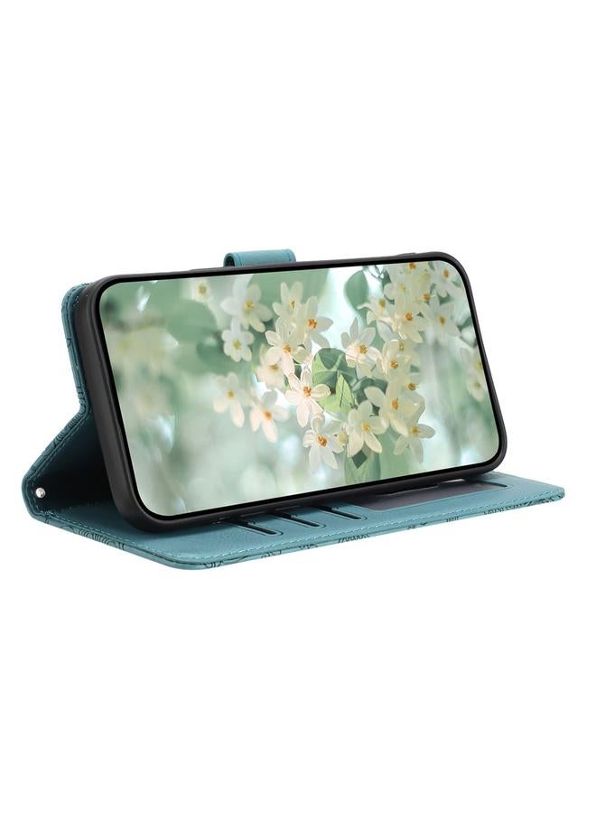 اس-توب جراب لهاتف Samsung Galaxy A51 4G مصنوع من الجلد بنقشة زهور منقوش عليها - Image 4