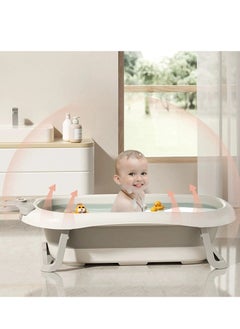 Foldable Baby Bathtub With Mat, Water Thermometer And Drainage Hole, Portable And Durable Foldable Baby Bathtub, 3 Foldable Basins, Suitable For Newborns 0-36 Months - pzsku/Z1DE5F9455D1B1BA59003Z/45/_/1738994178/1ec8dff2-aa9f-427f-a5af-ab1127eb070f