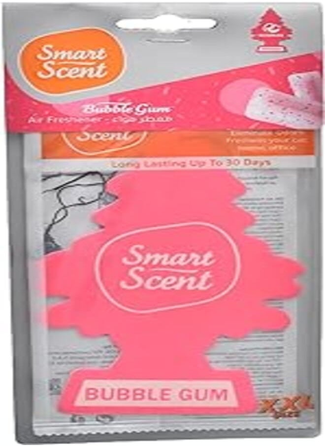 Smart Smart ND134 Large Hanging Car Air Freshner, Bubble Gum Scent With Perfect Design, Premium And Eco-Friendly Material - Multi Colour 