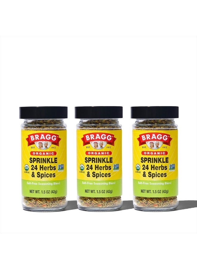 Bragg Sprinkle Herbs and Spices Seasoning, 1.5oz, 3 Pack - Image 1