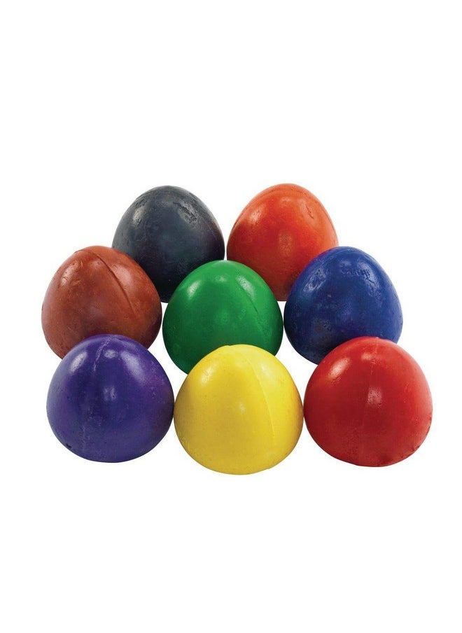 Colorations ® Chubby Nontoxic Crayons For Toddlers Palm Grip Eggs Set Of 8 Colors Shape Is Easy For Young Children Grip Hold & Draw Crayons Glide Easily Non Toxic Crayons Kids Crayons  - Image 2