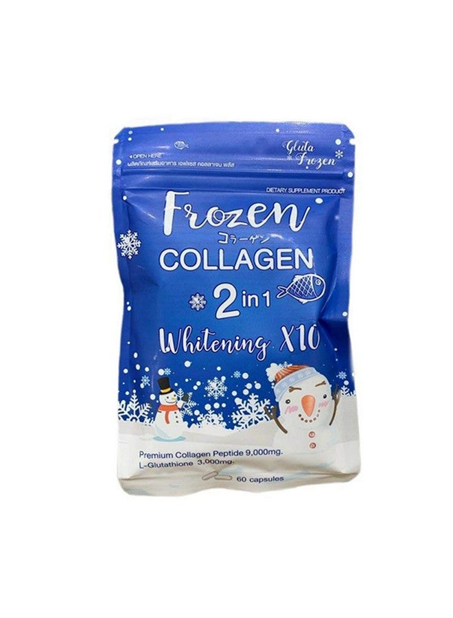 Frozen Collagen 2 in 1 Premium Collagen Peptide & Glutathione, 60 Capsules