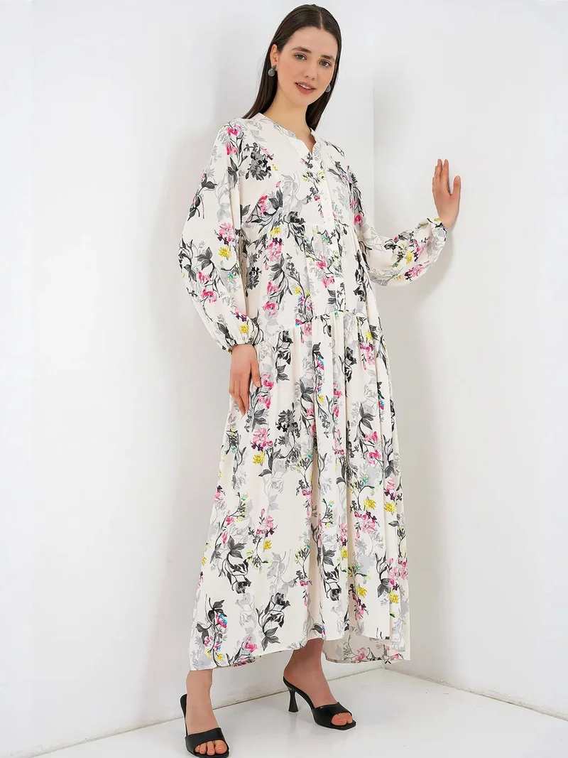 بيغ دارت BDART Patterned V-Neck Maxi Dress