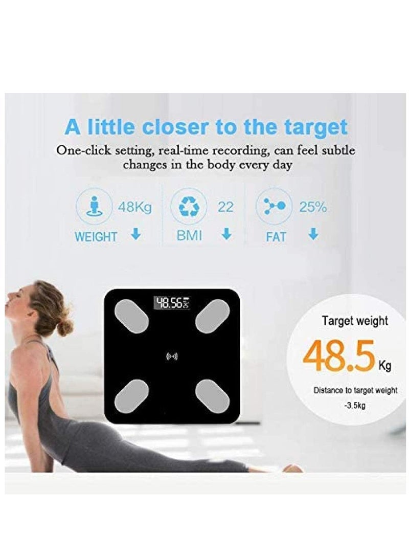Gulf Trend Smart Body Fat & Body Composition Scale – Bluetooth Electronic Weighing Scale with BMI Analyzer, Backlit LCD, Tempered Glass, Mobile App Sync for iOS & Android, 180KG Capacity – Ideal for Home Use & Health Monitoring - Image 3