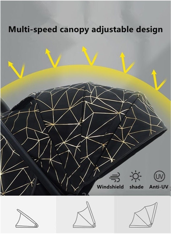 Arabest Travel Stroller, Ultra-Compact Airplane Cabin Stroller, One-Hand Foldable Umbrella Stroller With Adjustable Multi-Position Seat And Backrest | Newborn Baby Stroller - Image 2