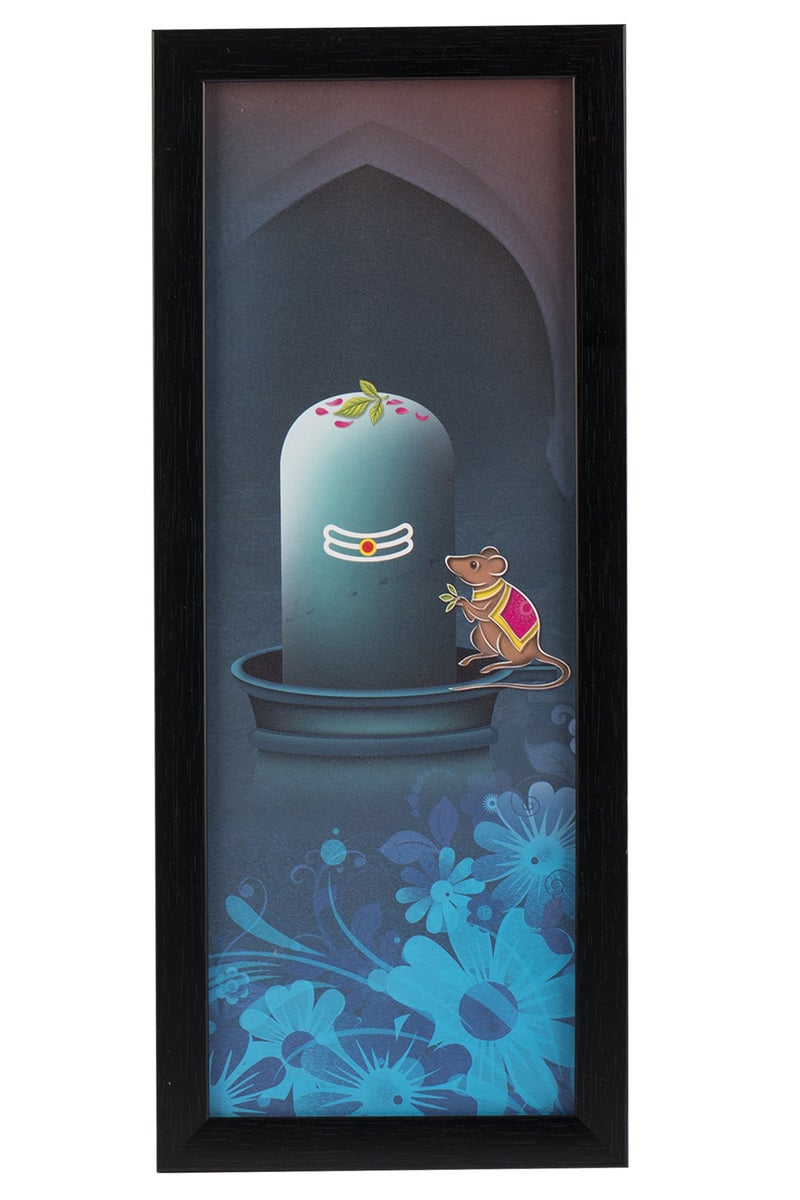 Indianara 3 PC Set of Ganesha Paintings Without Glass 5.2 X 12.5, 9.5 X 12.5, 5.2 X 12.5 inch - Image 4