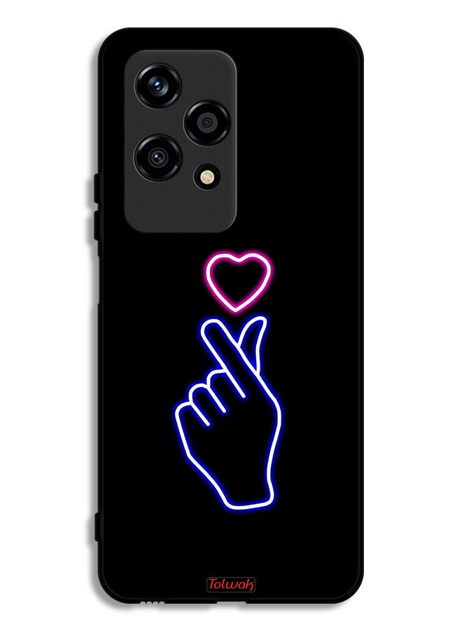 Tolwak غطاء حماية لهاتف Honor 200 Lite 5G بتصميم قلب فني - Image 1