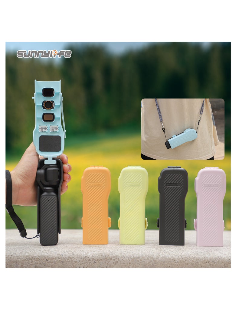SUNNY LIFE Colorful Protective Lid for DJI OSMO Pocket 3,Silicone Protective Case Cover, Tempered Glass Screen Protector, Lens Protector - Image 1