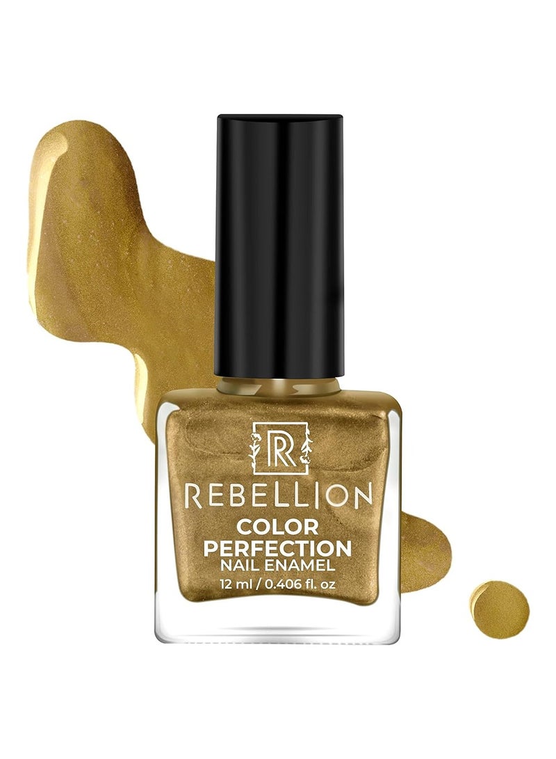 Rebellion Color Perfection Nail Enamel 12ml Metallic Gold Caring Gold RM05 - Image 1