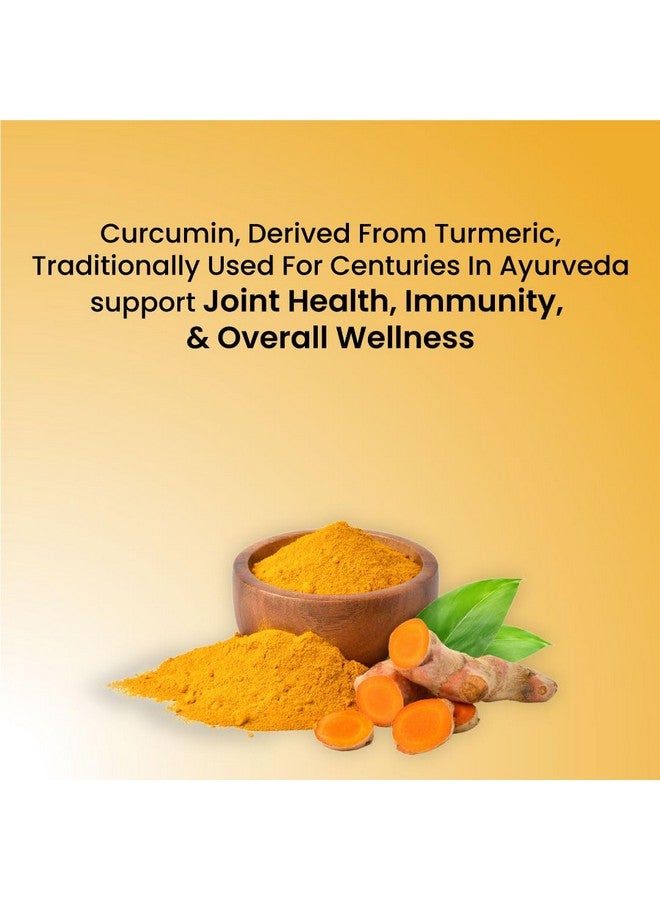 ZEROHARM Holistic Curcumin 1350 mg Supplement| 95% Curcuminoids, Black Pepper | Turmeric for Joint Health, Inflammation Support & Immunity | Plant-Based, Clean Label for Men, Women | 90 Veg Capsules - Image 3