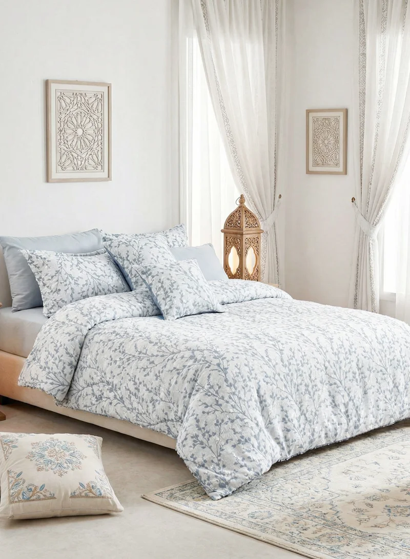 Master Home Textile MASTER Polyester Jacquard  Comforter Sets, Fits 200 x 200 cm Bed, For Double Size Bed, With Removable Filling, 9 Pcs King Size, Soft, Breathable,  Elegant