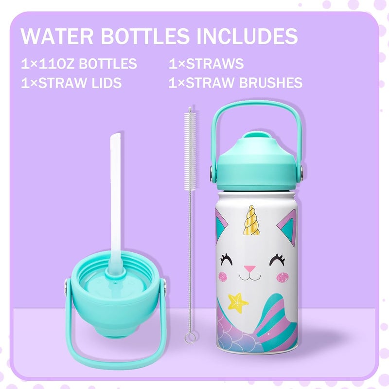 Oruiji Unicorn Lunch Box for Girls Bento Box for Kids with Ice Pack,Stainless Steel Water Bottle Set Utensils Set Food Container for School Girls Kids Back to School Supplies - Image 5
