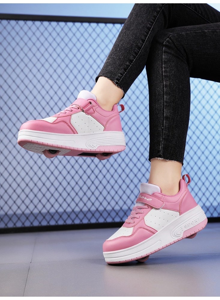 Sky View Kids Roller Skate Shoes with Wheels Roller Sneakers for Boys Girls Kids Deformation Wheeled Shoes - Image 3