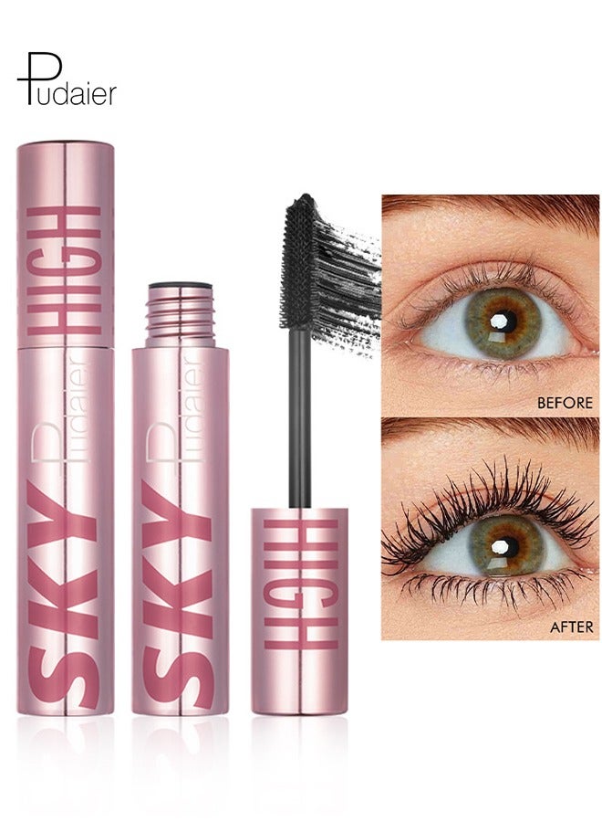 pudaier Mascara, Volumizing And Lengthening Mascara, Washable Formula With Plant Extract And Fibres, Lash Sensational Sky High, Black Black - Image 1
