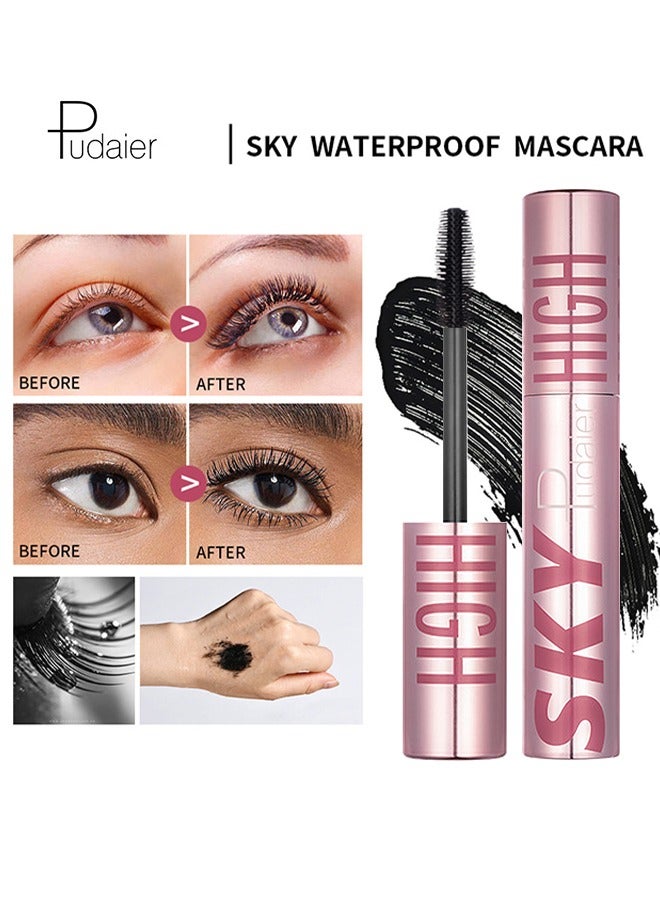 pudaier Mascara, Volumizing And Lengthening Mascara, Washable Formula With Plant Extract And Fibres, Lash Sensational Sky High, Black Black - Image 3