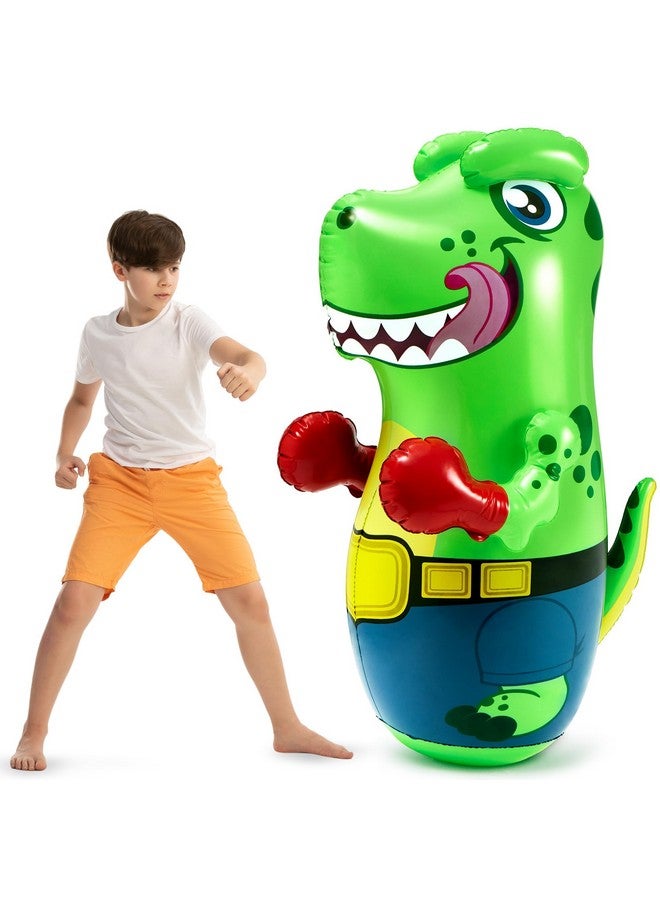 JOYIN JOYIN Inflatable T-Rex Dinosaur Bopper 47 Inches, Bop Bag Inflatable Punching Toy, Kids Punching Bag with Bounce-Back Action  - Image 1