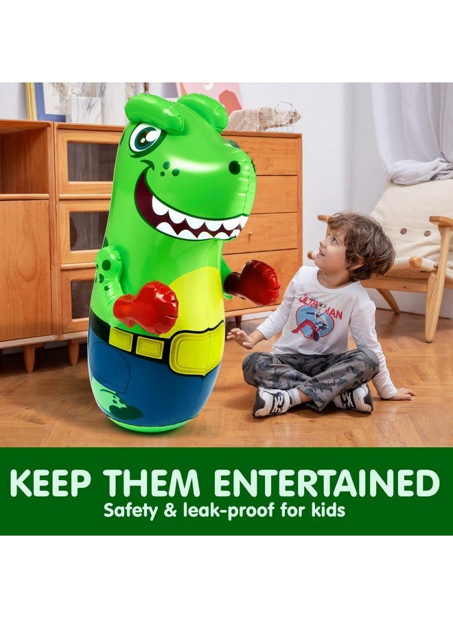 JOYIN JOYIN Inflatable T-Rex Dinosaur Bopper 47 Inches, Bop Bag Inflatable Punching Toy, Kids Punching Bag with Bounce-Back Action  - Image 5