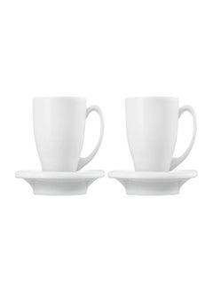 Le Creuset Stoneware Set of 2 Cappuccino Cups and Saucers , 7 oz. each, White - pzsku/Z1DE6BC1D3215A1AA4B10Z/45/_/1694167587/607d1e96-c1fe-4782-9578-633233c3a325