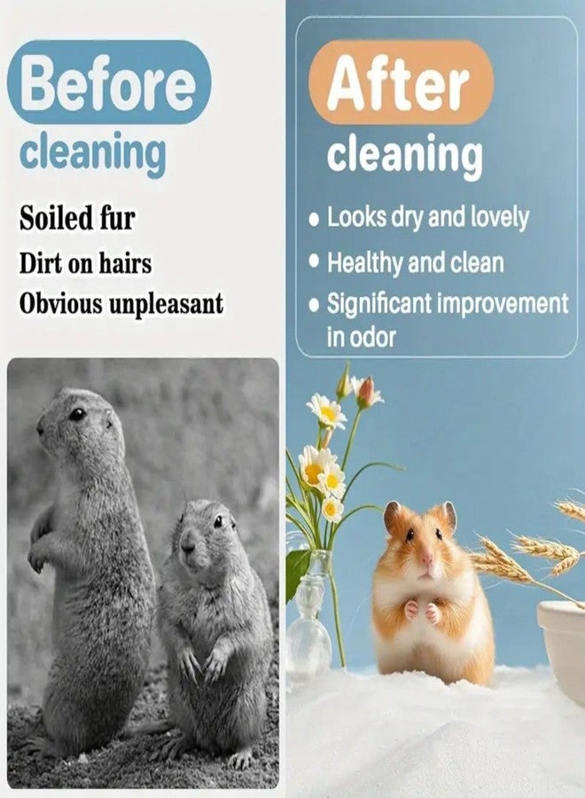 VAYINATO® 200g Loose Natural Silica Bath Sand for Hamsters & Small Pets | Dust-Free, Odor-Control Grooming Sand for Chinchillas, Guinea Pigs, Gerbils | Clean & Safe Bathing - Image 2