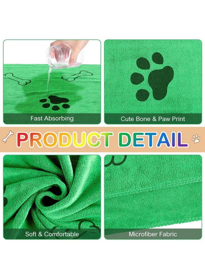 Chumia Chumia 8 Pcs Bulk Towels for Drying Dogs Cats Pet Towels Puppy Microfiber Quick Drying Dog Paw Bath Bathing Supplies Absorbent for Medium Pets(Bright Color,40 x 24 Inch) - Image 3