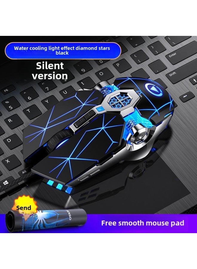 Mechanical Gaming Mouse Wired E-sports Lol Desktop Laptop Desktop Computer Office Silent Mute-Color:Ghost Black - Image 1