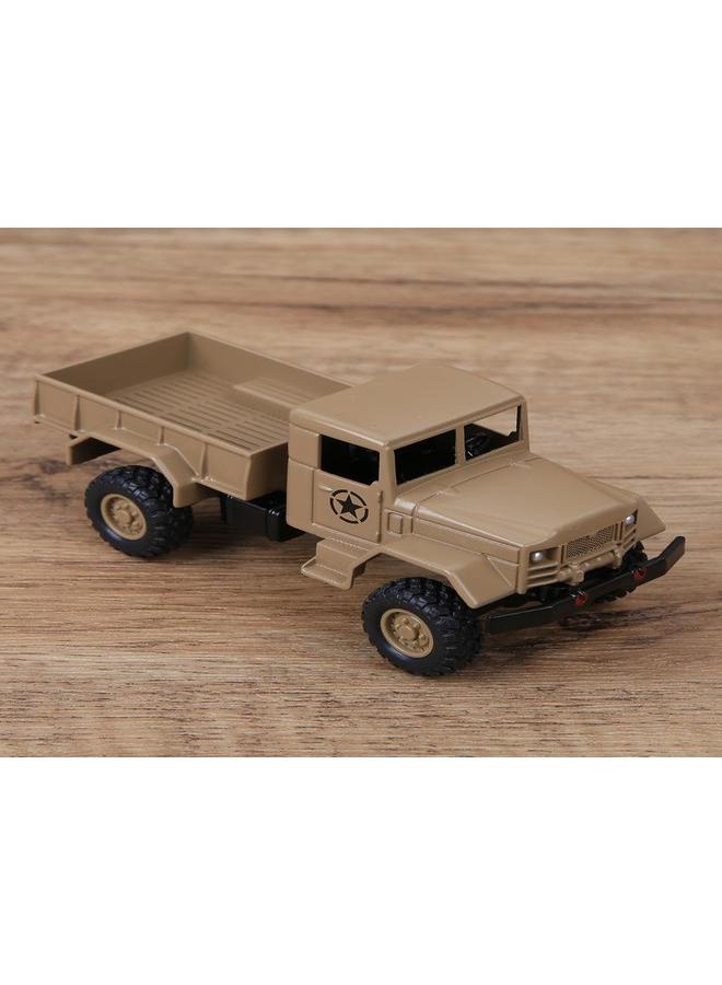NIBEMINENT Alloy 1/64 Children Six Wheel/Four Wheel Inertia Model Remote Control Military Car RC Vehicle Toy for WPLYellow MB14  - Image 4