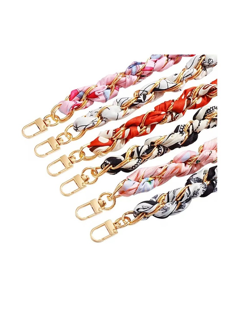Mobile Phone Anti-lost Silk Scarf & Metal Chain Short Lanyard,Detachable,Suitable For Cell Phones,Bags,Clothing,Cup Decoration - Image 4
