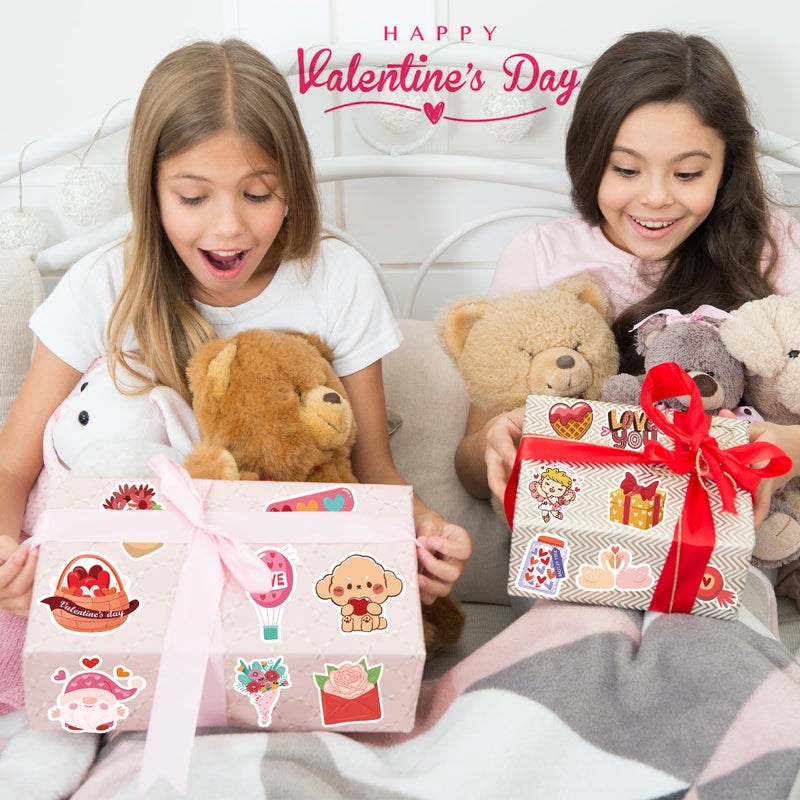 JXSDWANG Valentines Stickers - 100 PCS Heart Rose Stickers for Kids | Valentines Day Gifts Crafts Activities Party Favors Supplies Decorations for School Classroom - Image 4