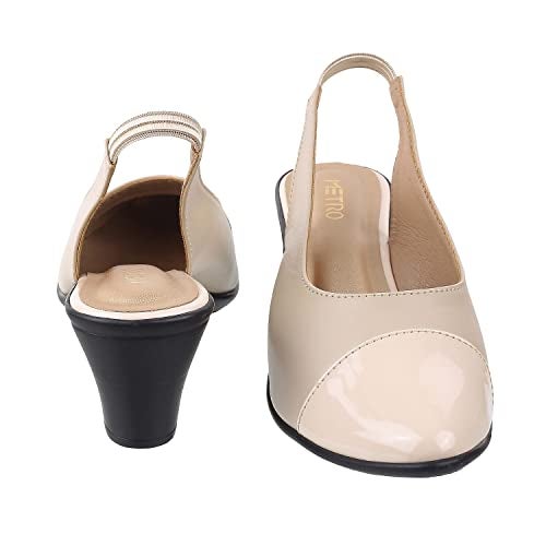 Metro Womens Synthetic Beige Sandals (Size (5 UK (38 EU)) - Image 5