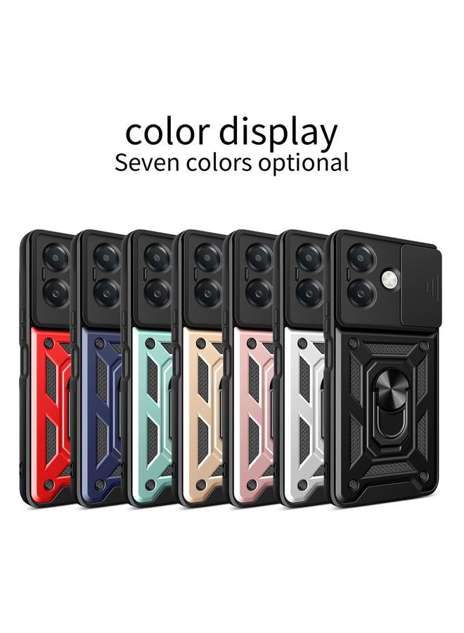 اس-توب جراب لهاتف OPPO A3x 5G الهند / A3x 4G بتصميم غطاء كاميرا منزلقة من مادة TPU الهجينة لهاتف الكمبيوتر الشخصي - Image 2