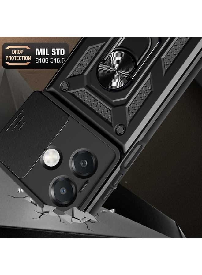 اس-توب جراب لهاتف OPPO A3x 5G الهند / A3x 4G بتصميم غطاء كاميرا منزلقة من مادة TPU الهجينة لهاتف الكمبيوتر الشخصي - Image 5