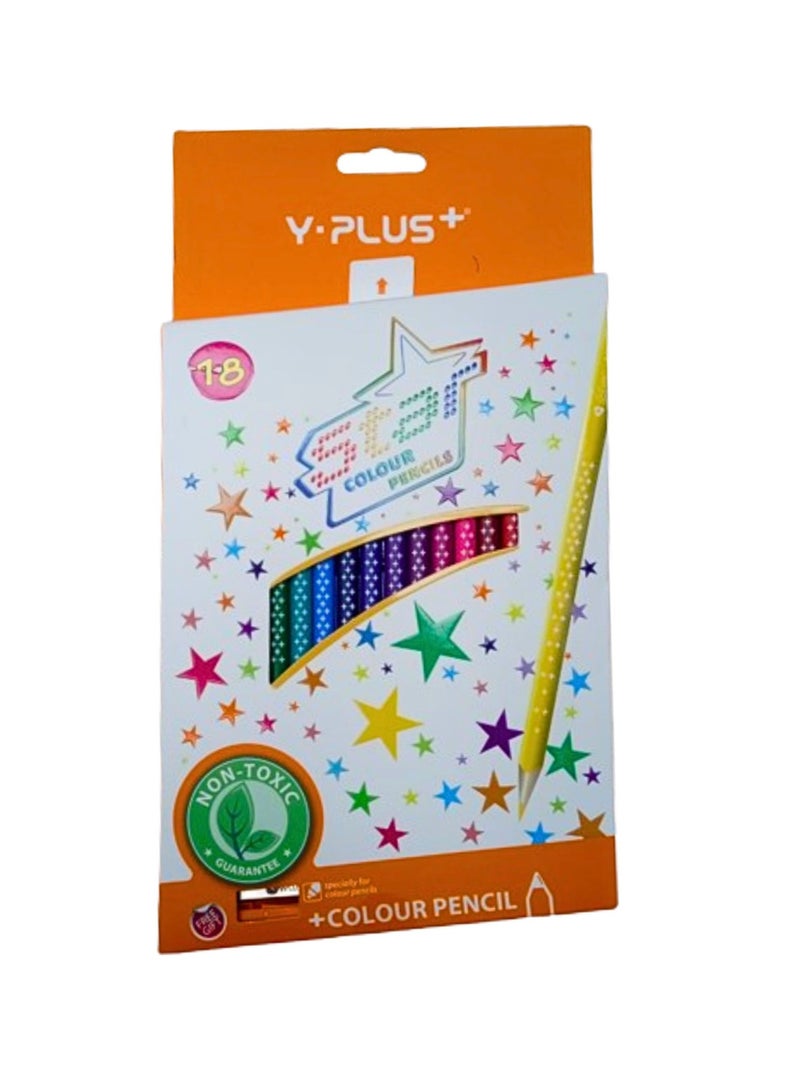 YPlus Wooden Color Pencil Pack of 18 Pcs - Image 2