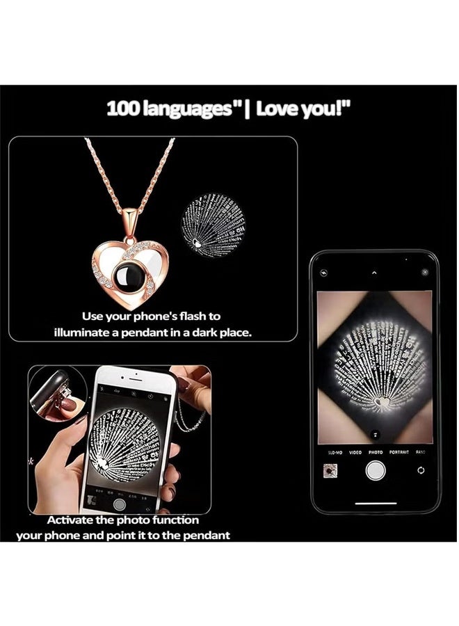 Preserved Flowers with Necklace Gift Box - Forever Red Rose with I Love You Necklace for Mom/Daughter/Girlfriend/Wife on Anniversary/Wedding/Birthday/Birthday - Image 5