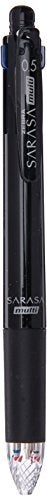 Zebra Pen Zebra Multi Function Sarasa 4＋S Black/Red/Blue/Green Ink 0.5mm Ballpoint Pen, 0.5mm Mechanical Pencil, Black Body, J4SA11-BK - Image 1