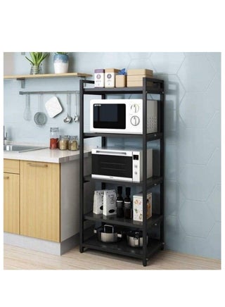 Kitchen utensils storage rack consisting of 5 black shelves - pzsku/Z1DE7396A40636A56ABD7Z/45/_/1689501903/595c4b2e-cd67-48e2-9a51-d45dcdb30948