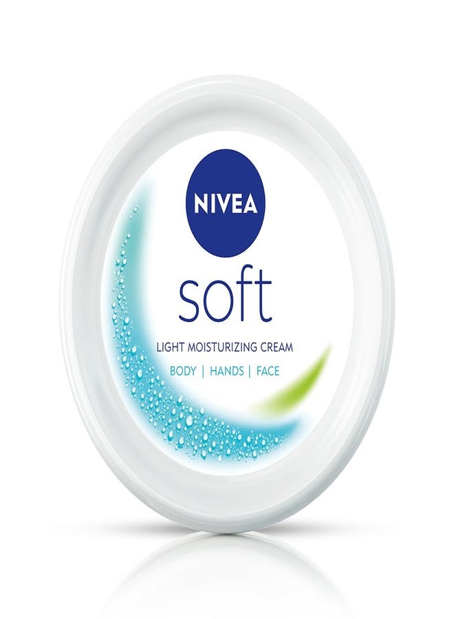 NIVEA Soft Moisturizing Cream, Lightweight Non-Sticky Daily Moisturizer with 72Hr Hydration, Vitamin E & Jojoba Oil | Hydrating Face, Body & Hand Cream for Dry to Normal Skin | Soft Glowing Skin - 100