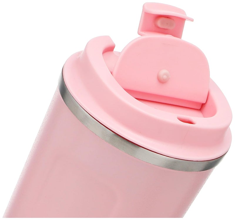 HOOR Ahoor Stainless Steel Thermal Mug, 18 Ounce - Pink and Silver - Image 3