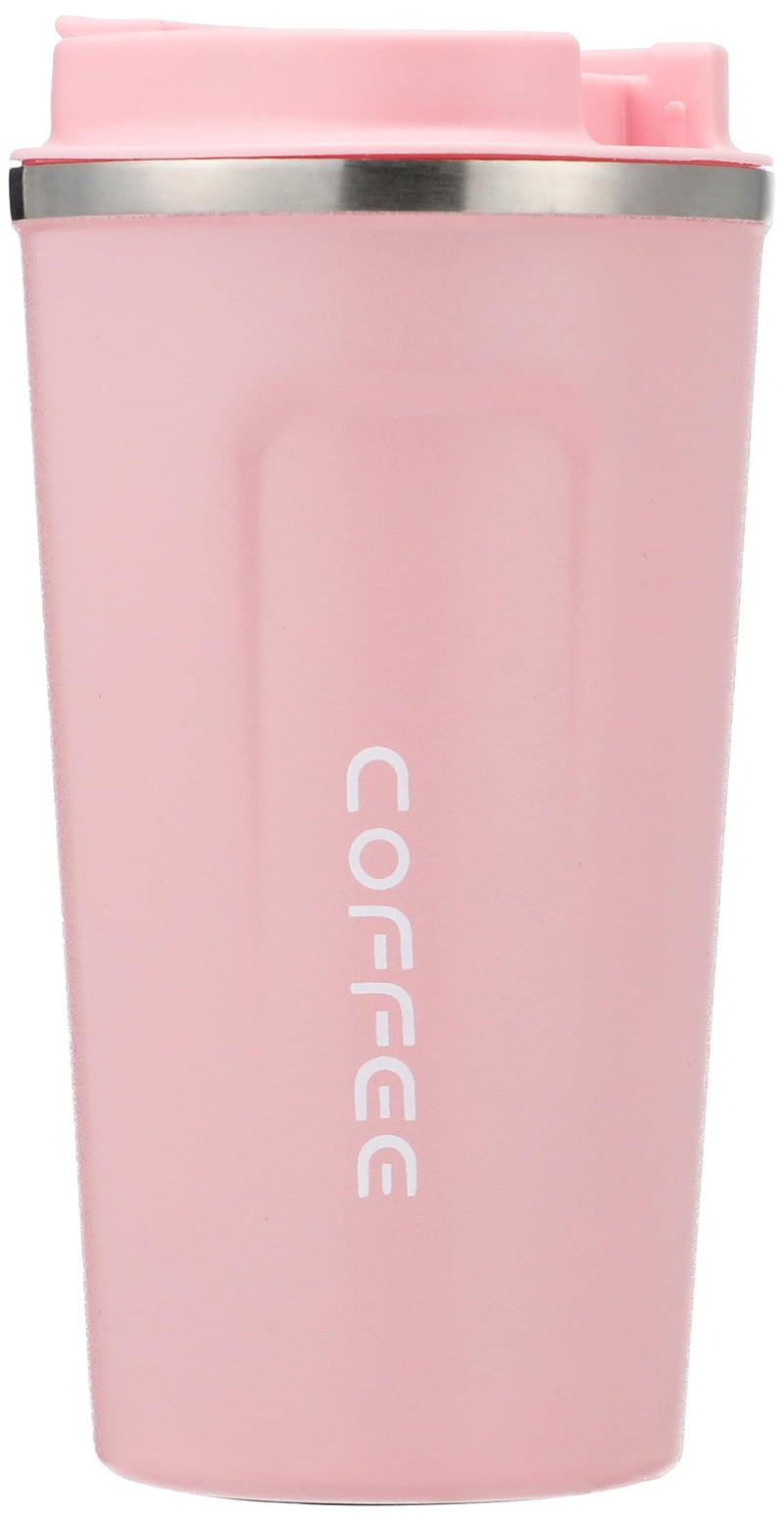 HOOR Ahoor Stainless Steel Thermal Mug, 18 Ounce - Pink and Silver - Image 1
