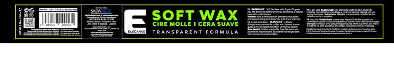 E Elegance Elegance Soft Wax, 3.38 Oz, Soft Hold Hair Styling Wax, Clear Texture with Moisturizing Argan Oil, Natural Look - Image 2