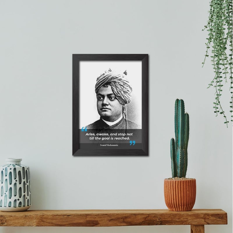 TenorArts Swami Vivekananda Sketch Photo Frame Motivational Quotes Laminated Poster Framed Painting - Image 4