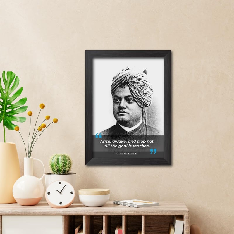 TenorArts Swami Vivekananda Sketch Photo Frame Motivational Quotes Laminated Poster Framed Painting - Image 2