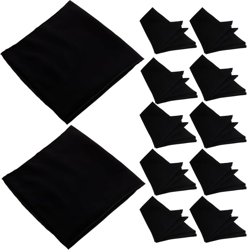 Black Cloth Napkins 12 Pack Washable Reusable for Wedding Banquet Party Table Decoration - Image 2
