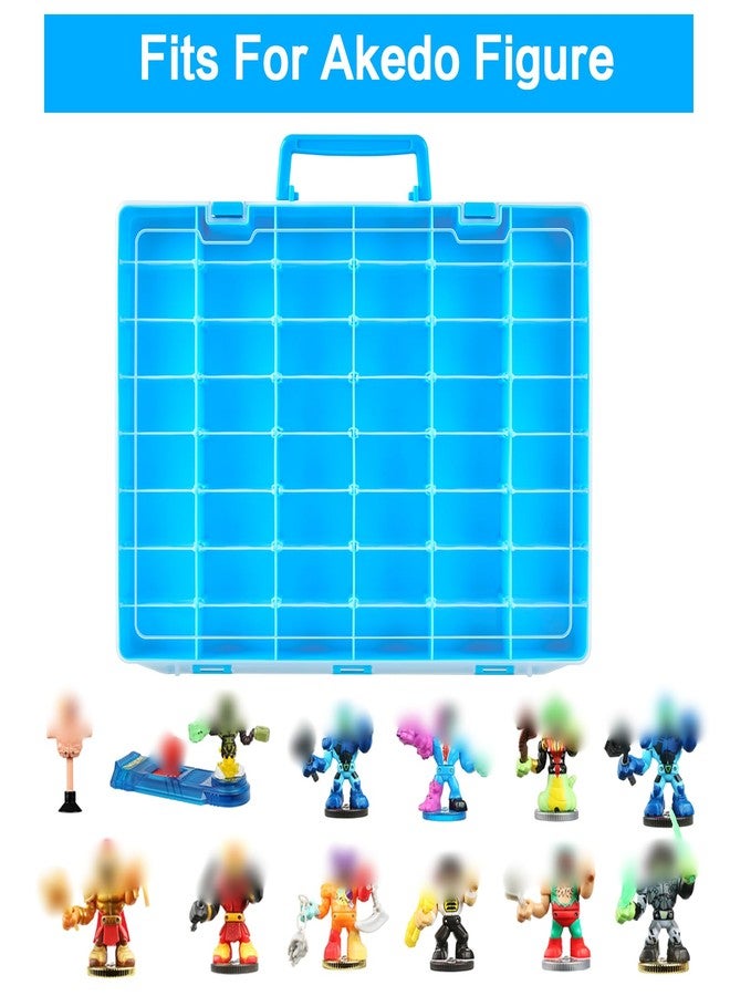 Aptbyte Case Compatible with Akedo Ultimate Arcade Warriors Starter Pack, Toy Storage for Battle Arena Controller & Warrior Collector Mini Battling Action Figures, Holder for Akedo Playset- Blue (Case Only) - Image 2