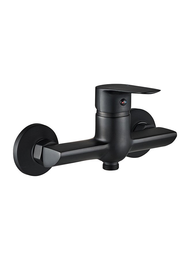 DANUBE HOME Milano Luxe Bayz Wall Shower Mixer - Sanitary Brass Mixer in Matt Black Finish - Durable Shower Mixer for Modern Bathrooms - 10 Year Warranty