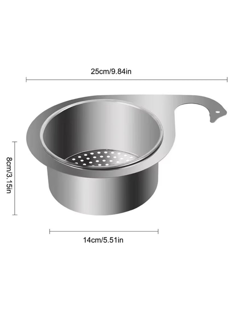 1 Pcs 2024 New Stainless Steel Swan Sink Strainer Basket, Multi-functional Kitchen Drain Basket for Fruit. - Image 5
