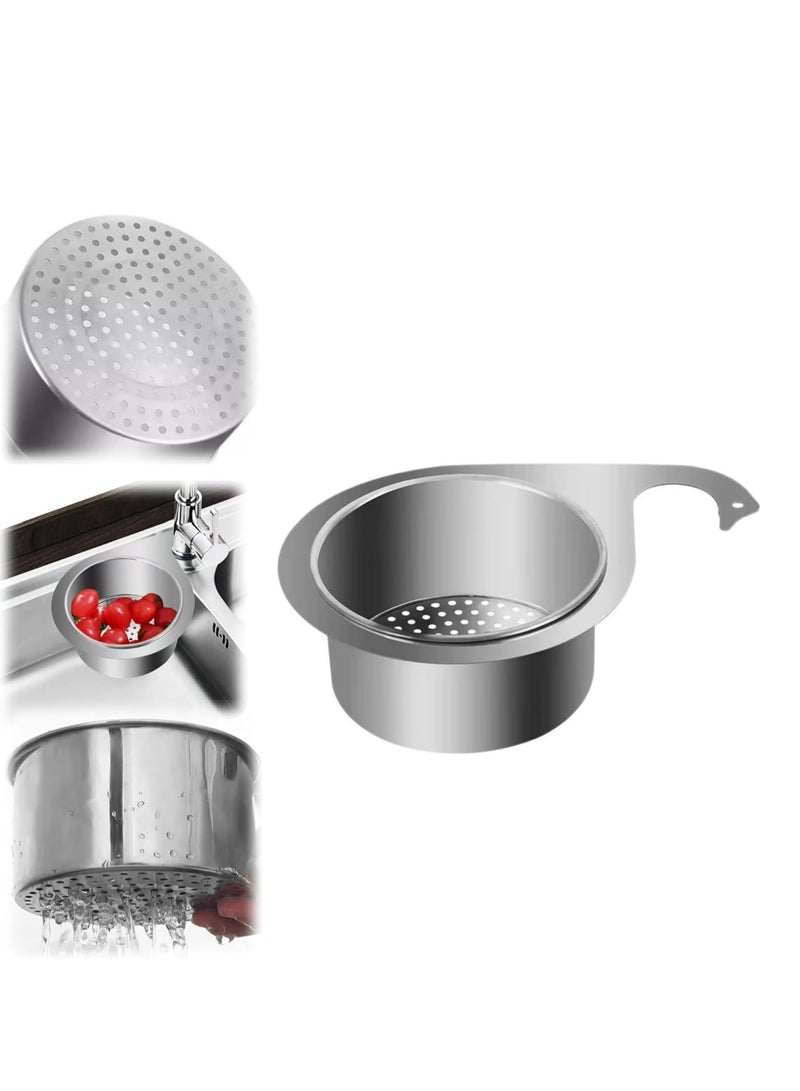 1 Pcs 2024 New Stainless Steel Swan Sink Strainer Basket, Multi-functional Kitchen Drain Basket for Fruit. - Image 1