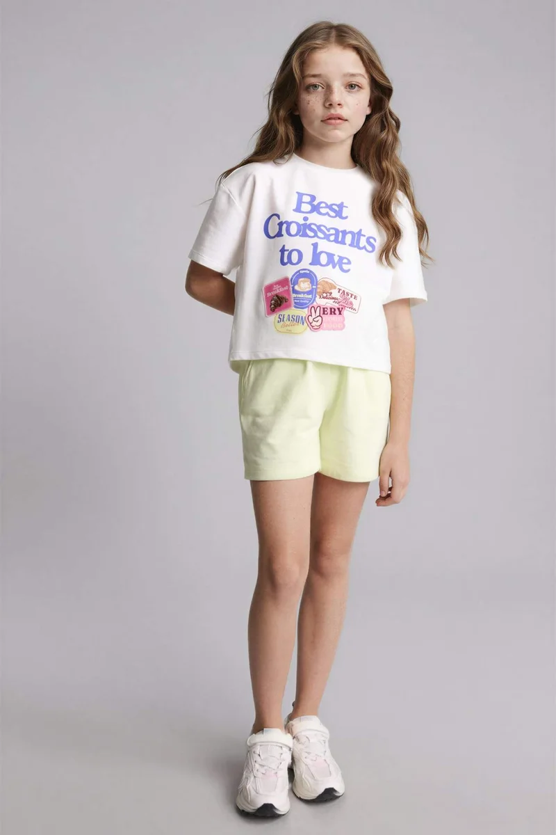 DeFacto Girl T-Shirt Shorts 2 Piece Set