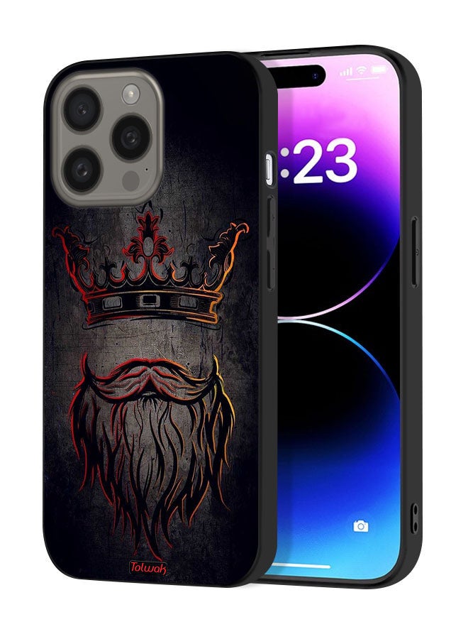 Tolwak Apple iPhone 15 Pro Protective Case Cover King Artwork - Image 1