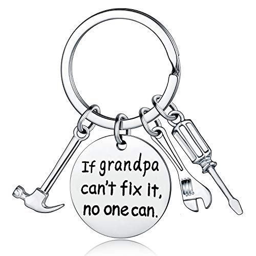 YEEQIN If Grandpa Can't Fix It No One Can Screwdriver Wrench Hammer Key Chain Ring Tool Charms Keychain Men Gift for Grandpa - Image 1