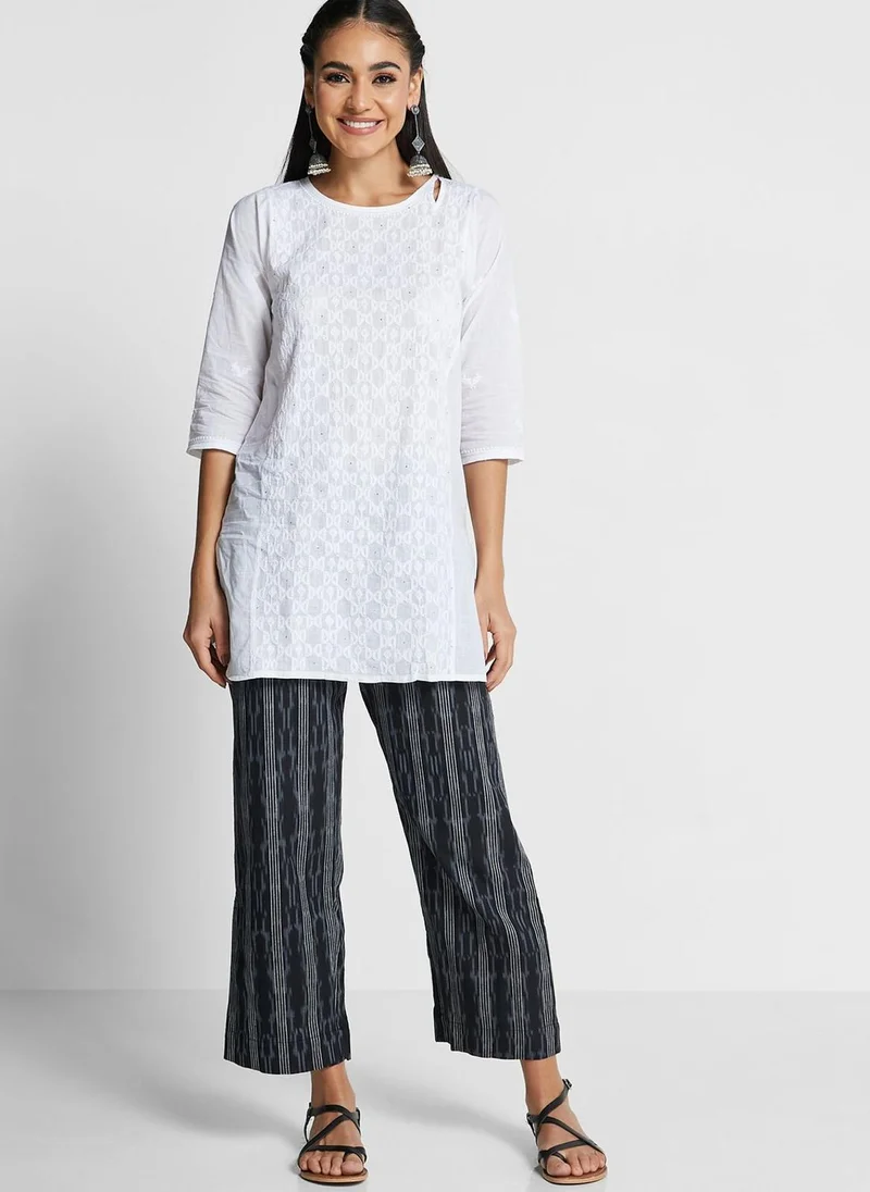 Fabindia Cotton Ikat Drawstring Pant